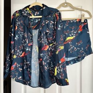 Topshop Multicolor Bird and Floral Print Set